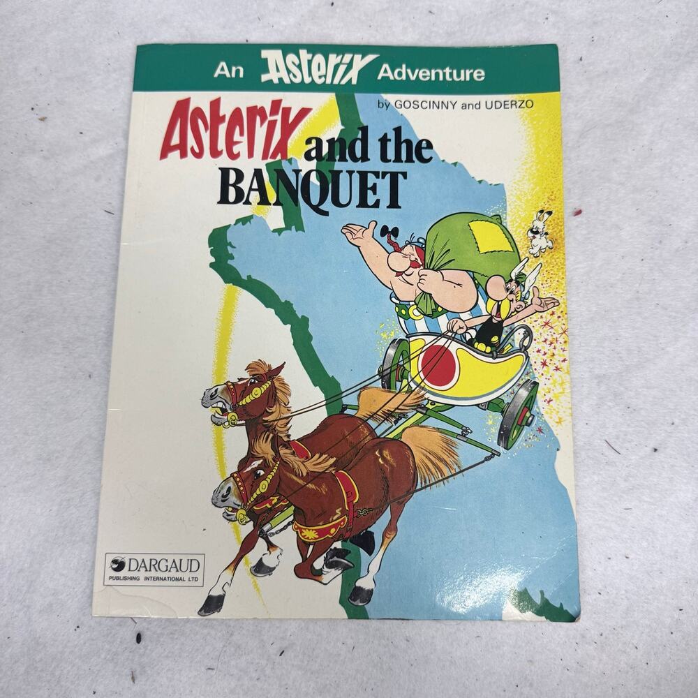 Asterix and the Banquet Vintage Comic Book Dargaud Goscinny Uderzo